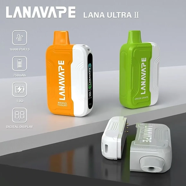 22種口味｜Lana Ultra II 16000口 磁吸換彈設計【買3送主機】